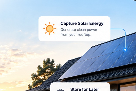 Solar panels on a home